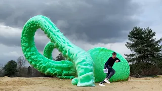 EXPERIMENT : Big Green Worm Toothpaste From Coca-cola ,Sprite ,Fanta , Mirinda and MENTOS