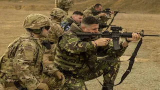382nd MP train together with Romanian soldiers