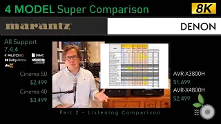 Part 2 - Denon Marantz 7.4.4 AVR Super Comparison - Listening
