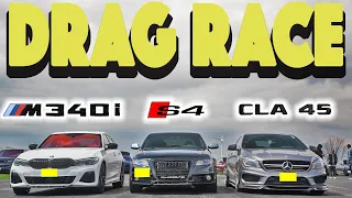 Tuner Battle! BMW M340i XDrive vs Audi S4 vs Mercedes Benz CLA 45S AMG. There is a gaaaaap...