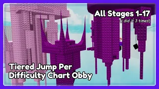 Tiered Jump Per Difficulty Chart Obby | All Stages [1-17] x3