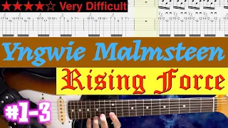 Yngwie Malmsteen - Rising Force #1-3 (Standard tuning)【Bpm=141~186 + TAB】