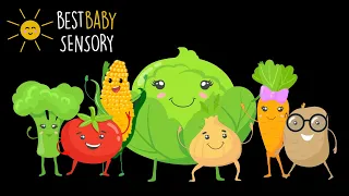 Best Baby Sensory | Vibing Veggies Dance Party | Animation For Babies House Music!