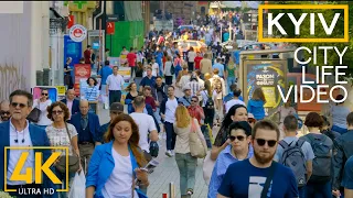 Peaceful City Life of Kyiv, Capital of Ukraine - Before-War Shots of a Beautiful City in 4К UHD