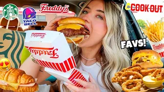 Eating my TOP FAVORITE FAST FOOD ORDERS For 24 HOURS!