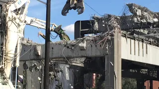 Demolition of the Alaska Way Viaduct Seattle July 2019