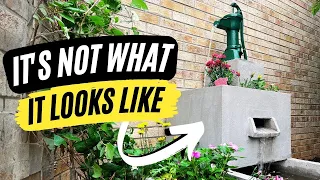 DIY Faux Concrete Garden Fountain!