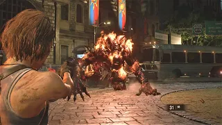 Resident Evil 3 Remake: Nemesis Fight at Clock Tower Plaza
