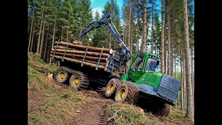 🌲 John Deere 1910G • Big Forwarder • Aarman-Puit • Machine in Action • Heavy Load • Forestwork🌲