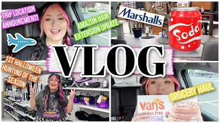 VLOG - TRIP LOCATION ANNOUNCED! Halloween Hunting, Grocery Haul, Netflix Recommendations + more