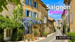 Saignon FRANCE 🇫🇷 French Village Tour 🌞 Most Beautiful Villages in France 🌺 Relaxing 4k Video walk