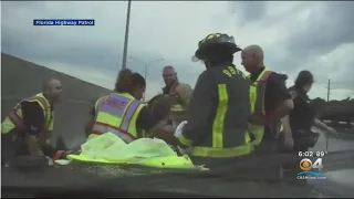 Close Call For FHP Trooper On I-95