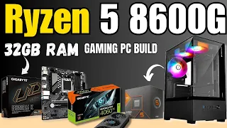 Ryzen 5 8600g🔥with Gigabyte B650m🔥XPG 6000Mgz 32gb ram🔥| 125k Gaming Pc Build