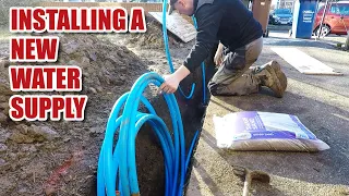 New water supply pipe installation in the UK