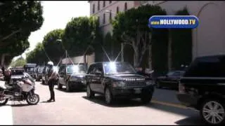 Jackson Family Arrives At The Beverly Wilshire Hotel