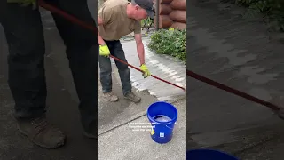 How to clean a concrete driveway. Love, Dad