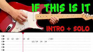 IF THIS IS IT - Guitar intro & solo lesson with tabs(fast & slow) - Huey Lewis and The News