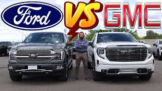 2024 GMC Sierra Denali Ultimate vs 2024 Ford F-150 Platinum Plus: Can Ford Best GMC?