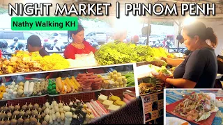 [4K] PHNOM PENH Riverside | NIGHT MARKET [ CAMBODIA ] Walking Tour | #foryou