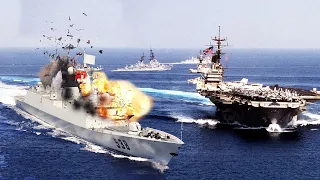 War Began! US Navy Aircraft Carrier blow up China Warships Near China Borders in South China Sea