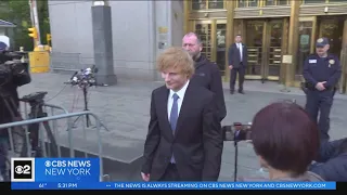 Ed Sheeran performs in court during copyright infringement trial