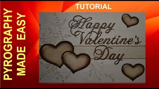 Wood Burning - Valentines Day sign - pyrography tutorial