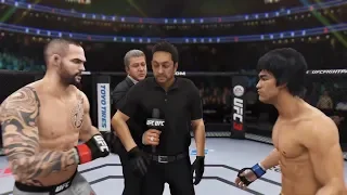 Santiago Ponzinibbio vs. Bruce Lee (EA Sports UFC 3) - Rematch (CPU vs. CPU) - Crazy UFC 👊🤪