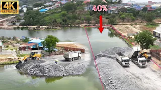 The BEST Update Project 40% BY Bulldozer SHANTUI Push Stone In Water Deep & Dumbstruck SHACMAN