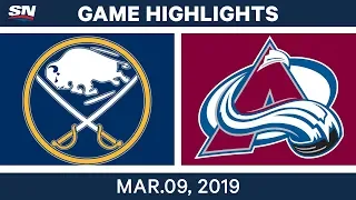 NHL Highlights | Sabres vs. Avalanche – Mar 9, 2019