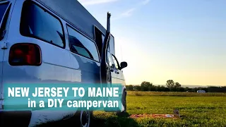 FIRST ROAD TRIP in my self-converted campervan! New Jersey to Maine // USA Vanlife Road Trip-Ep.1