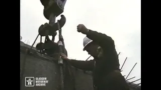 Construction of the M8 Motorway, Woodside Viaducts, Glasgow in the 1970s