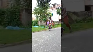 Bicycle Stunt || Peg Wheelie Practice || 20/07/2022 || Subscribe Please || Viral Shorts #Shorts