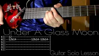 Under A Glass Moon Guitar Solo Lesson - Dream Theater (with tabs)