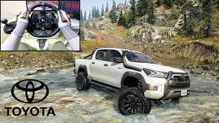 TOYOTA Hilux Exploring Map | Off Road adventure | Snow runner | Logitech g923 gameplay