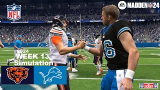 Madden 24 Chicago Bears vs Detroit Lions Week 13 (Madden 25 Updated Roster) 2024 Sim Game Play