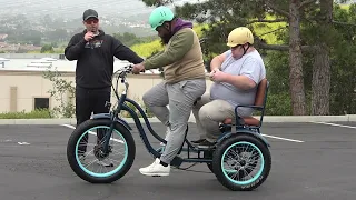 Electric Rickshaw that can carry over 600lbs! Electric Tricycle with Seat is Great for 500lb Riders