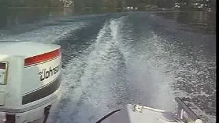 Johnson 55 HP max speed  51 km/h  (lake Lugano)