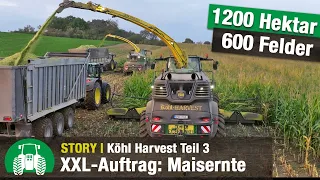 Köhl Harvest Teil 3/3 | Der 1200 ha Maisernte Auftrag | John Deere Feldhäcksler | Lohnunternehmen