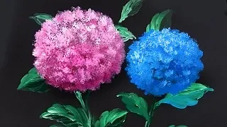 'Hydrangea' Acrylic Painting Technique for Beginners
