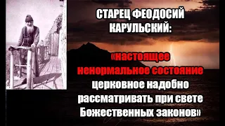 "МЫ ПЕРЕЖИВАЕМ ИСКЛЮЧИТЕЛЬНОЕ ВРЕМЯ", - афонский старец Феодосий Карульский