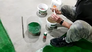 Покрытие бетонного пола жидким стеклом+колер😎