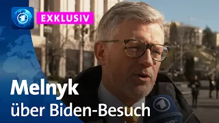 Melnyk begrüßt Bidens Besuch in der Ukraine — und hofft auf Kampfjets