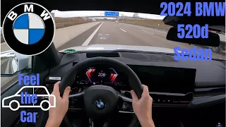 NEW! BMW 520d Sedan 197HP | POV Autobahn Drive