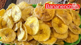 Die besten Bananen Chips#einfach selbst machen#วิธีทำกล้วยฉาบ​
