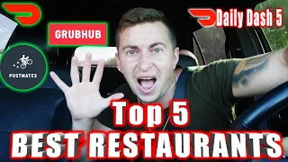 TOP 5 BEST RESTAURANTS TO ACCEPT DELIVERY ORDERS FROM - Doordash, Grubhub, Postmates Tricks & Tips