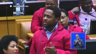This Is Not A Trevor Noah Show. Jacob Zuma's laughing annoys EFF member Mbuyiseni Ndlozi
