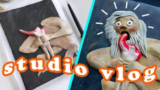 Recreating a GOYA PAINTING with Polymer Clay | STUDIO VLOG