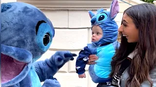 Adorable Tiny Stitch Meets Adult Stitch as Disneyland // CUTE TODDLERS