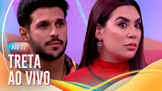 NAIARA AZEVEDO E RODRIGO MUSSI TRETAM AO VIVO NA DINÂMICA DOS ELIMINADOS 💣 | BBB 22