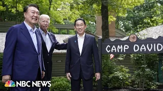 Biden holds meeting with leaders of South Korea and Japan at Camp David